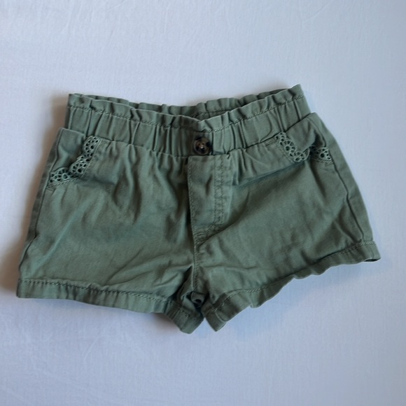 Baby Girl Summer Outfit- Striped Baby Doll Top and Green Shorts Size 18 Months - Picture 7 of 9